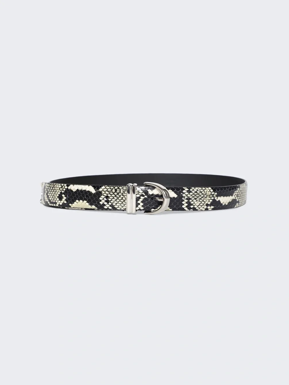 KHAITE BAMBI SKINNY BELT PYTHON-EMBOSSED LEATHER small